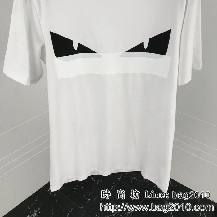 FENDI芬迪 19早春新款 小怪獸拼皮眼睛 短袖 男女同款 ydi1580